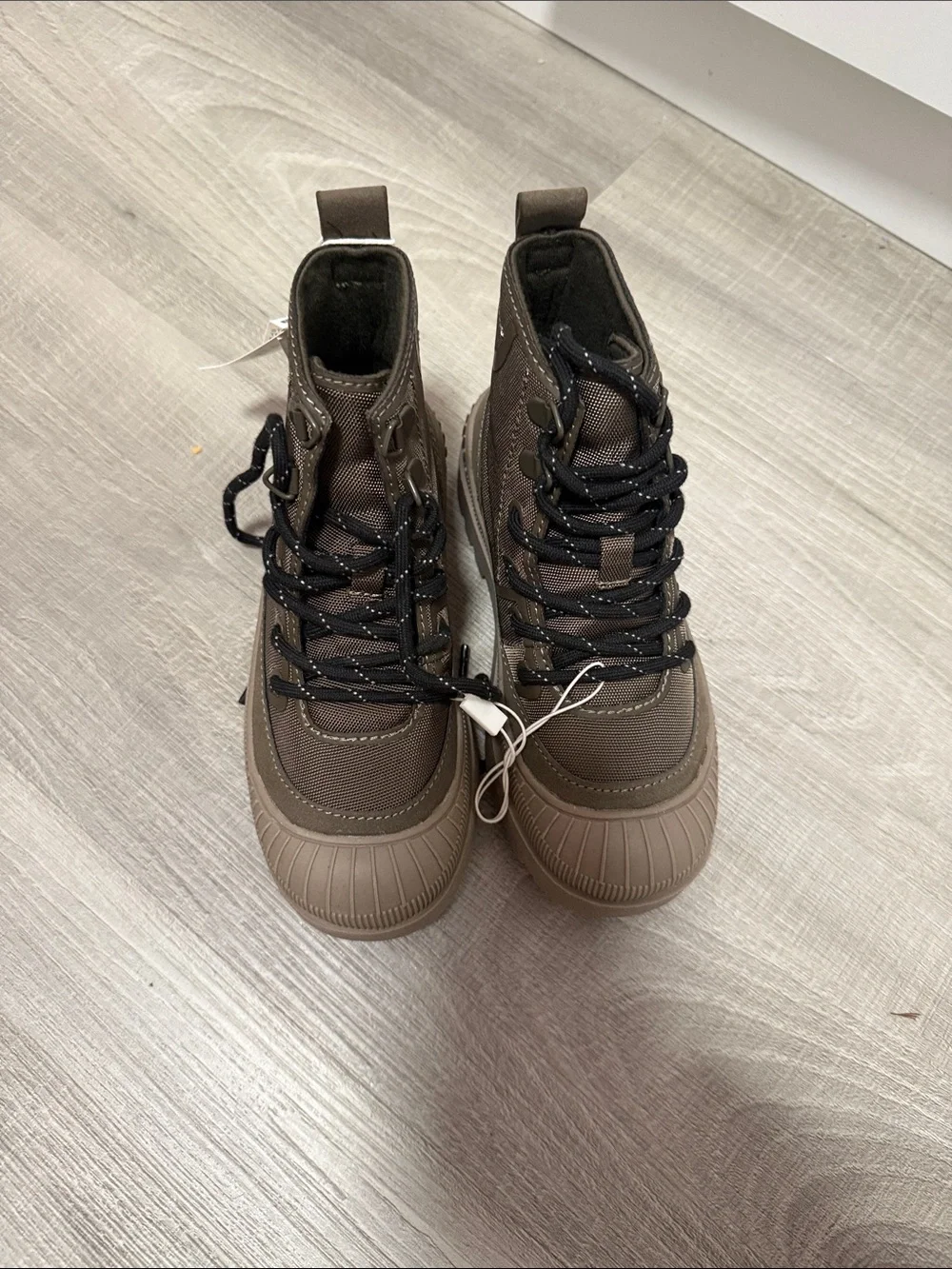 Kids Brown Outdoor Lace-Up Boots